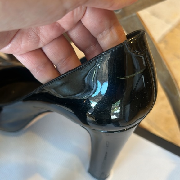 Chanel patent leather black platform pumps high heels 38 - Picture 9 of 13